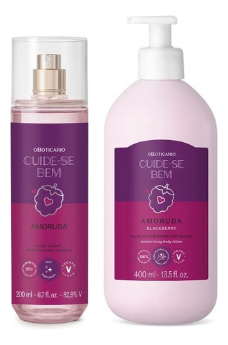 Combo Cuide-se Bem Amoruda: Body Splash 200ml + Loção Corporal 400ml