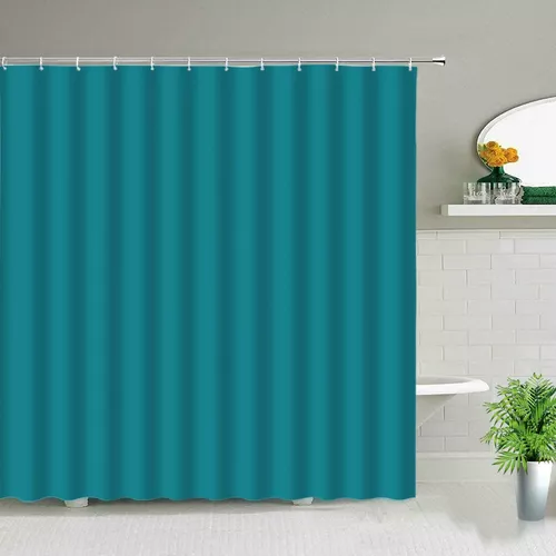 Cortina Baño Impermeable 180x180 Cms + 12 Ganchos