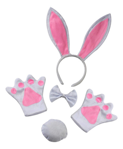 4x Bunny Costume Set Diadema Con Orejas De Conejo Ligero