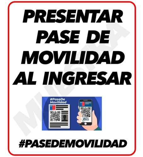 Señáletica Pase De Movilidad (1 Unidad) 