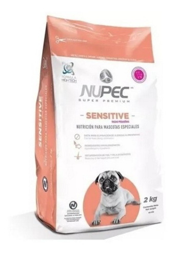 Nupec 2kg Alimento Perro Croquetas Sensitive Razas Pequeñas