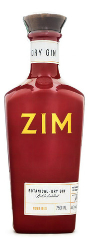 Gin Zim Rubi Red Sabor Cítrico Perfeito Para Coqueteis 750ml