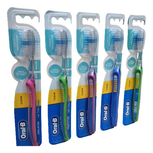 Cepillo de dientes infantil Oral-B Clasico indicator Clean suave pack x 5 unidades