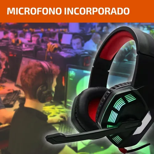 Auricular Vincha Gamer Microfono Sonido Hd Rgb Usb Cable 3.5