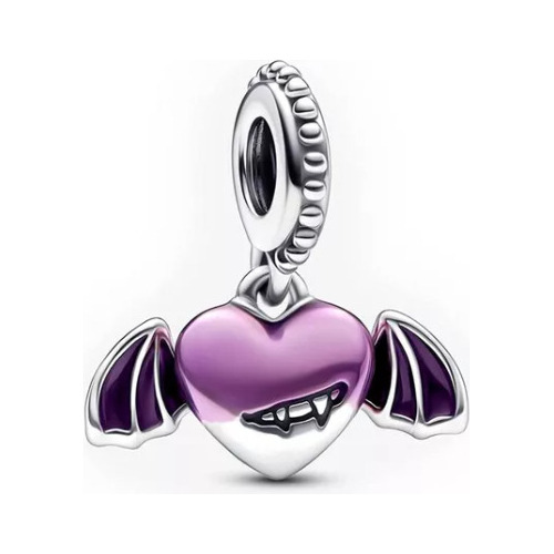 Pandora Charm Con Forma De Corazón Y Alas De Vampiro