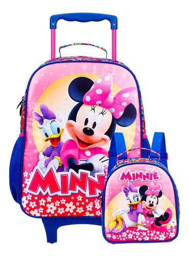 Mochila Minnie  Lancheira Térmica - Estampada - 42x30x15cm