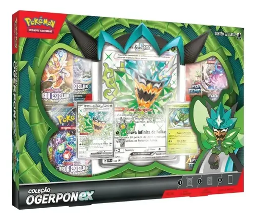 Jogo De Cartas Colecionáveis Pókemon Copag Carta Coleção Ogerpon Ex