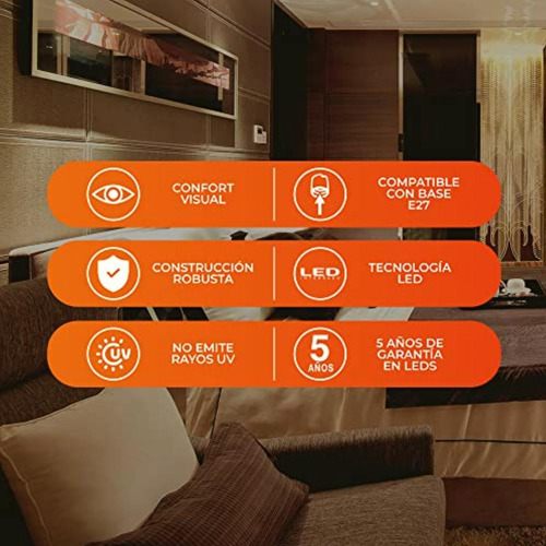 Paquete De 6 Focos Led 5 W A19 Tecnolite, Luz Suave Cálida,