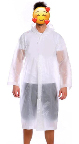 Capa Chuva Capuz Classe 100% Pvc Adulto Unissex Impermeável