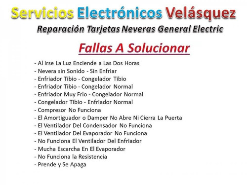 (reparacion) Tarjeta Nevera Ge Profile Artica 200d6221g015