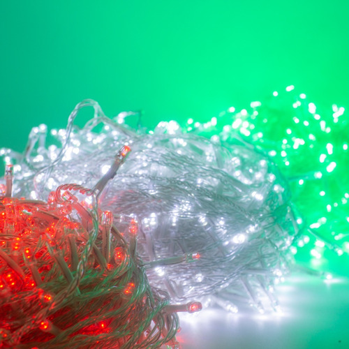 Imagen 3 de 5 de Kit Patrio Serie De Luces Led Verde Blanco Y Rojo De 50m C/u