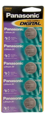 Caixa C/ 50 Baterias Lithium 3v Cr2032 Panasonic 10 Cartelas 