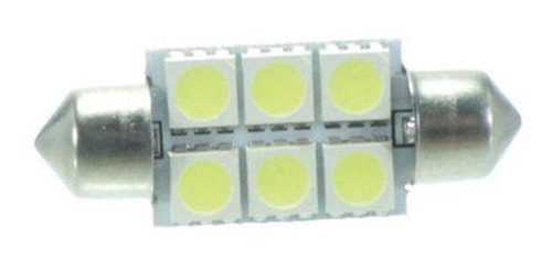 Imagem 2 de 2 de Lâmpada Led Torpedo 36mm 12v 6smd5050 Branca 6 Leds Par