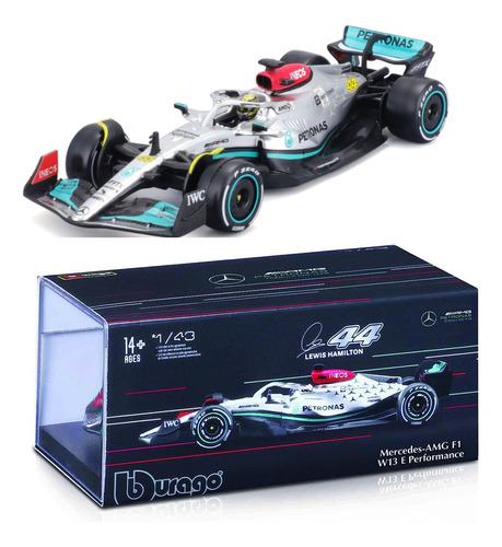 Miniatura F1 Mercedes Lewis Hamilton W13 2022 1/43 Bburago