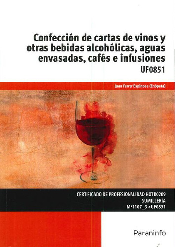 Libro Confección De Cartas De Vinos Y Otras Bebidas Alcohóli