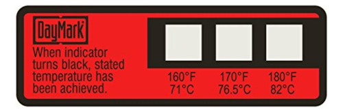 Daymark Etiquetas De Temperatura Para Lavaplatos, 160 Grados