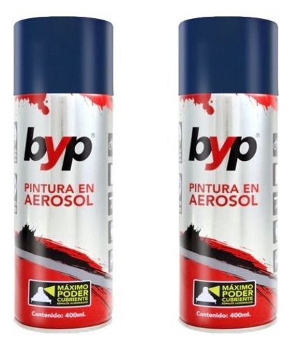 Pack De 2 Pintura En Aerosol Byp Color Azul Regio 400ml