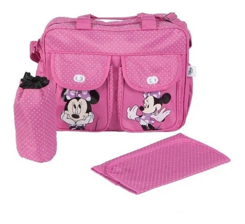 Bolso Maternal Con Cambiador Disney Mickey Minnie 