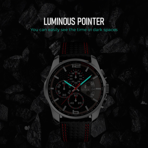 Imagen 8 de 10 de Reloj Hombre Seger 9106 Original Eeuu Elegante Casual Lujoso