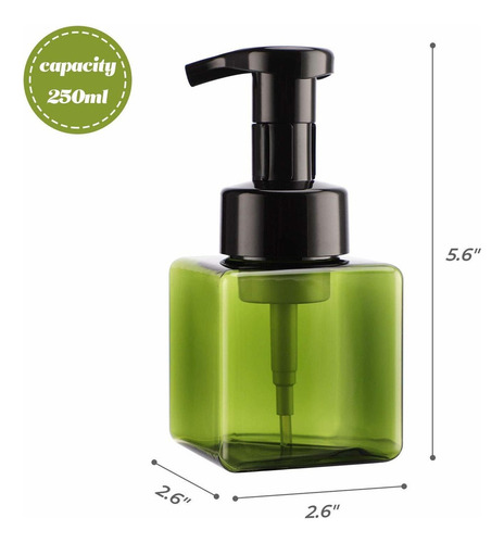 Para 4pcs 250ml Botella De Bomba De Espuma Dispensadora De