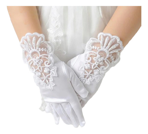 Guantes Blancos Niña, Guantes Bautizo, Matrimonios, Reinado 