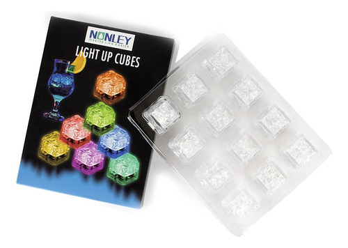 12 Cubitos De Hielo Led Impermeables Multicolor,fiesta Fluor