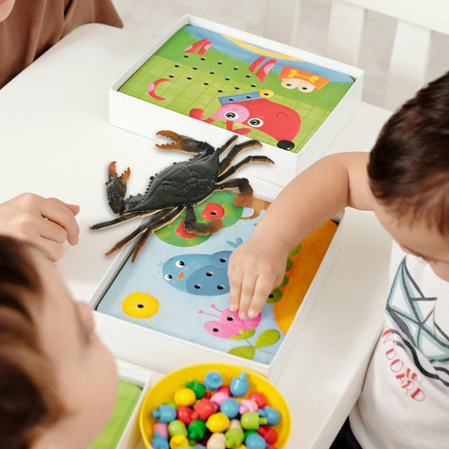1 Pieza De Figuras De Cangrejo Artificial Para Niños, De Plá