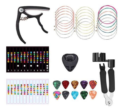 Kit De Cuerdas Para Guitarra I De 18 Piezas, Herramienta