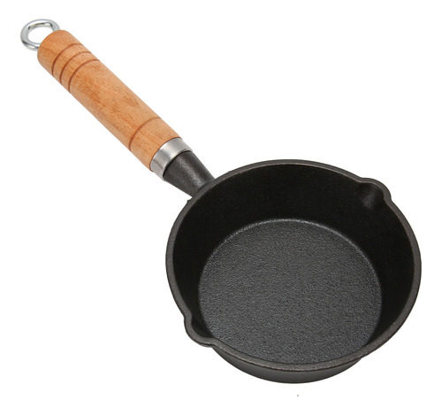 Sartén De Hierro Fundido Con Caños De Goteo Con Mango De Mad