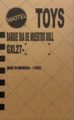 Barbie Día De Muertos 2021 Gxl27 Nueva Con Su Shipper Café