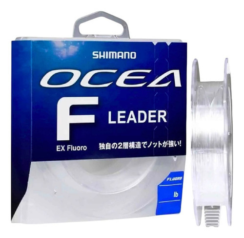 Línea de pesca Shimano Ocea Leader, 50 libras, 0,62 mm, 50 m, color blanco