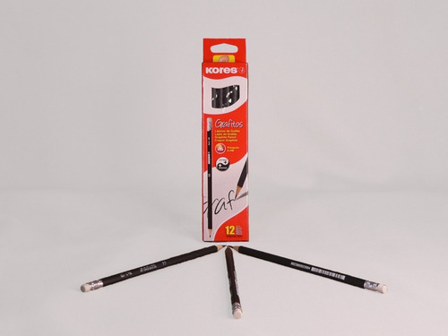 Imagen 2 de 2 de Lapiz De Grafito Hb Triangular Kores (caja De 24)