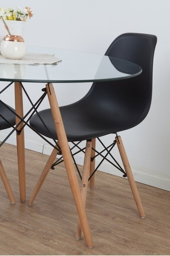 Imagen 6 de 8 de Mesa De Comedor Redonda Vidrio Nordica 100cm Eames Ct