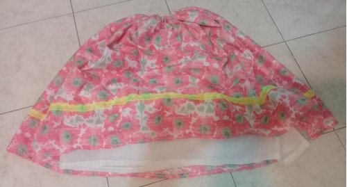 Pollera Con Enagua De Paisana Varios Tonos Niña 2_12 Años 