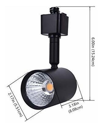 6 Cabezal Iluminacion Led Para Riel Solo Circuito Pared