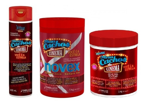 Novex Cachos De Cinema Kit X 3 Sh-cpp-t