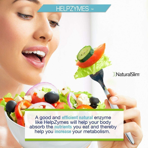 Helpzymes - Enzimas Digestivas 100 Capsulas - Natural Slim Sin Sabor