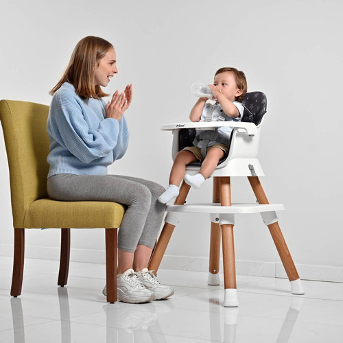 Imagen 9 de 11 de Silla Alta Prinsel Baby Desk 5 En 1 Color Gris DESK ELITE 5 EN 1