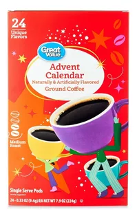 Great Value 24 K-cups Advent Calendar Ground Coffee