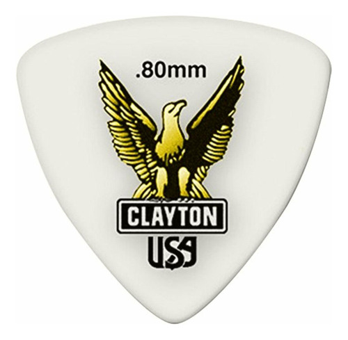 Clayton Púas Acetal Púas De Guitarra, 12 Unidades, 0.80 Mm