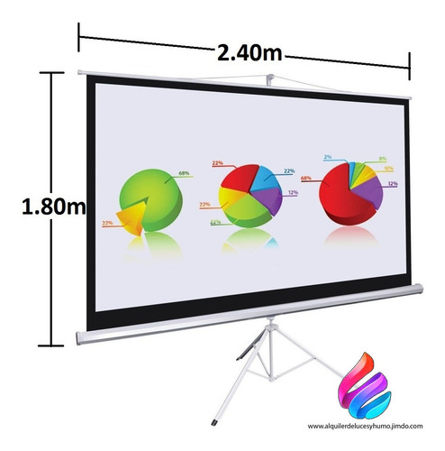 Imagen 4 de 10 de Alquiler Video Beam Televisor Proyector Telón Portátil Panta