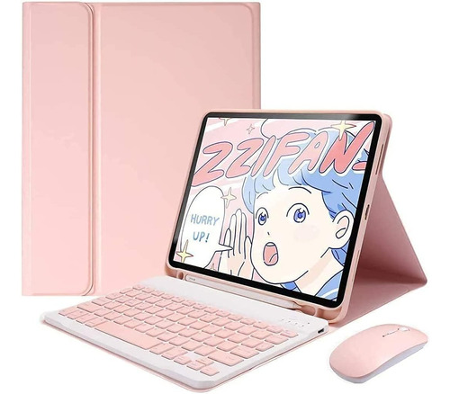 Funda Con Teclado Marca Qiyibo / Para iPad 7.9  / Pink