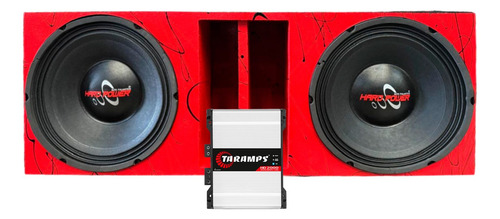Caixa 2 Falante Woofer Hp 750w Pancadão + Taramps 2000w