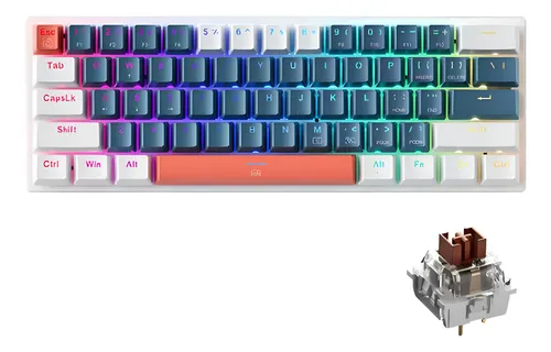 Teclado Mecânico Gamer Rgb Machenike K500-b61 60% Switch Red
