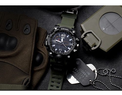 Relógio Smael Militar Modelo 1545-vermelho G-shock