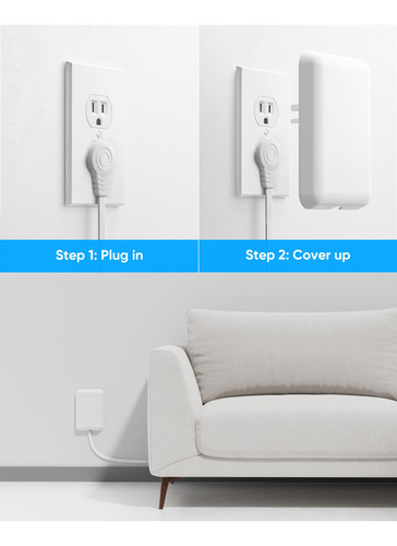 Cabo De Extensão Plano Power Strip Olcorife 8 Tomadas 4 Usb