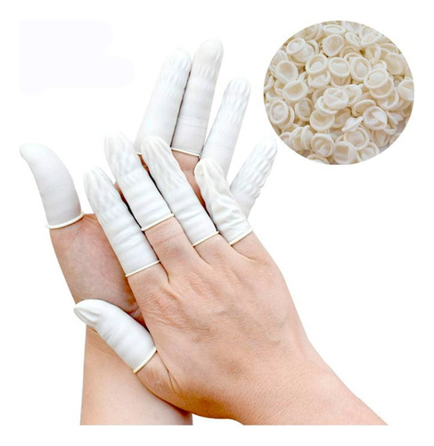 Dedales De Látex Para Manicure O Cunas Para Dedos 100 Pcs