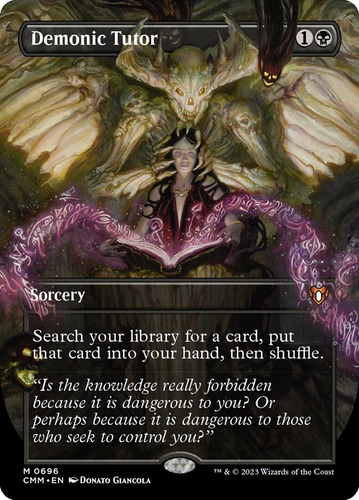 Carta Magic Demonic Tutor 696 (foil) [cmm] Mtg Sorcery