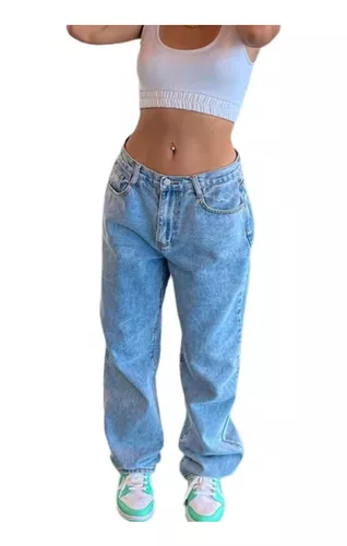 Jeans Sueltos De Tiro Bajo Para Mujer [u]