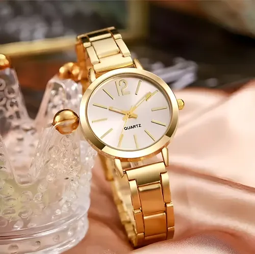 Reloj De Mujer Quartz Elegante Color Dorado Dorado Beige  display picture 2